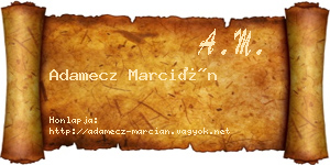 Adamecz Marcián névjegykártya